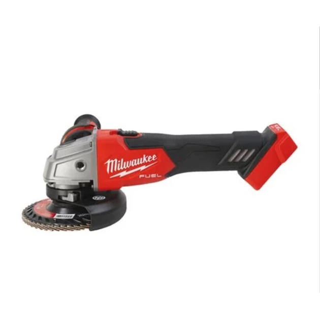 Шлифмашина угловая аккумуляторная бесщеточная MILWAUKEE, M18 FSAG125X-0, диаметр 125мм (каркас, антивибрационная боковая ручка, - изображение 3