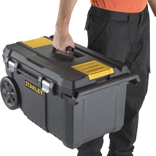 Скринька великого об'єму ESSENTIAL CHEST, розміри 665x404x344 мм, з колесами STANLEY STST1-80150 - зображення 6