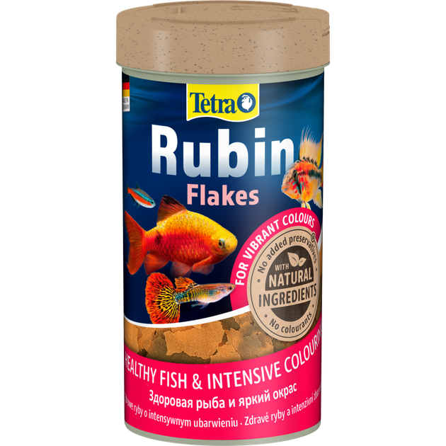Корм Tetra Rubin Flakes для акваріумних рибок для забарвлення пластівці 52 г/ 250 мл - Фото 1 Корм Tetra Rubin Flakes для акваріумних рибок для забарвлення пластівці 52 г/ 250 мл - зображення 1