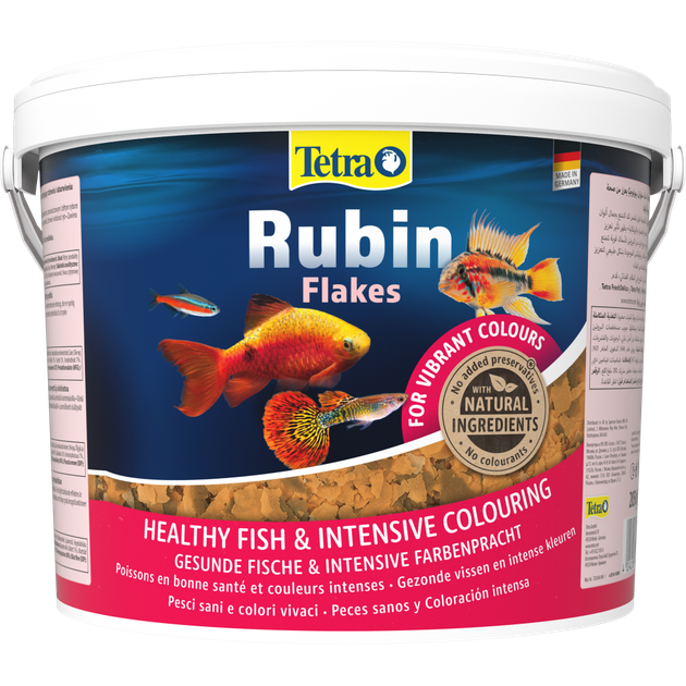 Корм Tetra Rubin Flakes для акваріумних рибок для забарвлення пластівці 2,05 кг/ 10 л - Фото 3 Корм Tetra Rubin Flakes для акваріумних рибок для забарвлення пластівці 2,05 кг/ 10 л - зображення 3