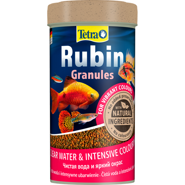 Корм Tetra Rubin Granules для акваріумних рибок для яскравості забарвлення гранули 100 г/ 250 мл - Фото 4 Корм Tetra Rubin Granules для акваріумних рибок для яскравості забарвлення гранули 100 г/ 250 мл - зображення 4