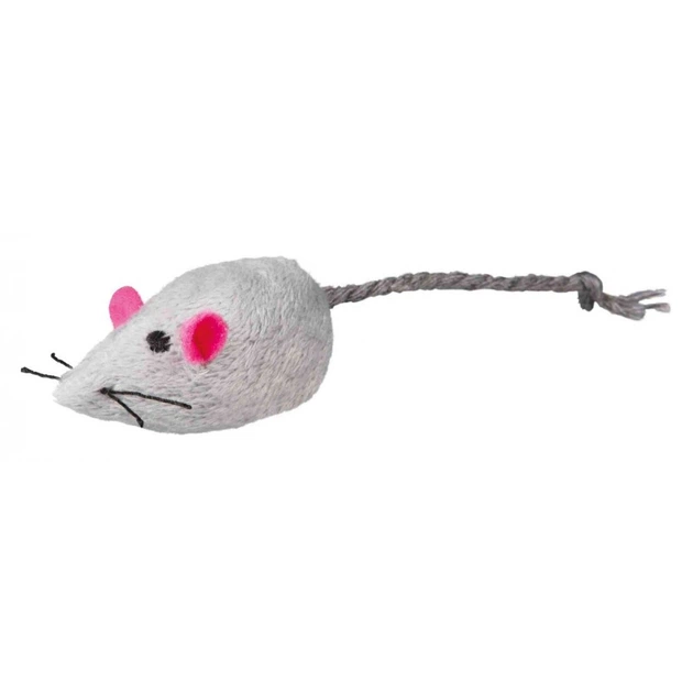 Игрушка Trixie для котов Мышка меховая с колокольчиком и кошачьей м_ятой 4 см - изображение 2