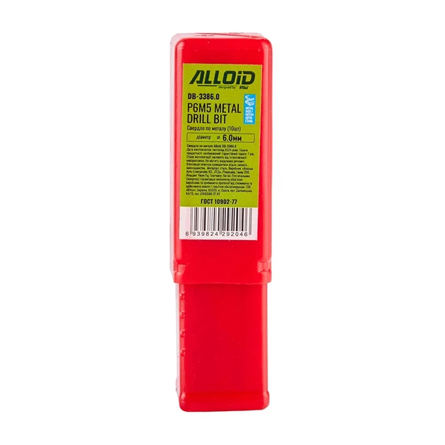 Сверло по металлу Alloid DB-3386.0 DIN338 6 мм - изображение 2
