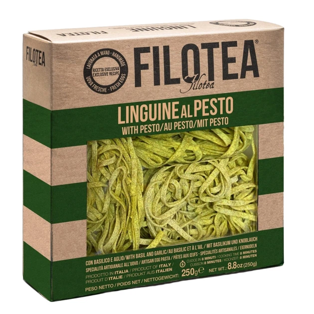 Яєчна паста Linguine al Pesto Filotea 250 г (21374831) - Фото 1 Яєчна паста Linguine al Pesto Filotea 250 г (21374831) - изображение 1