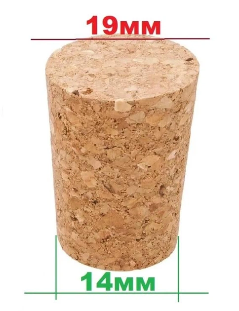 Коркова пробка Woodway агломерована 19×14×38 мм для бутлів - зображення 2