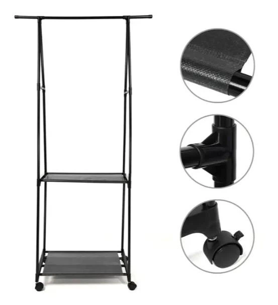 Вешалка для одежды The New Coat Rack на колесах с полкой 158х55см - изображение 6