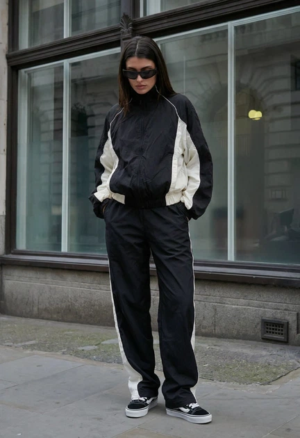 Жіночий спортивний костюм Staff lim black & milk reflective oversize XS - изображение 2