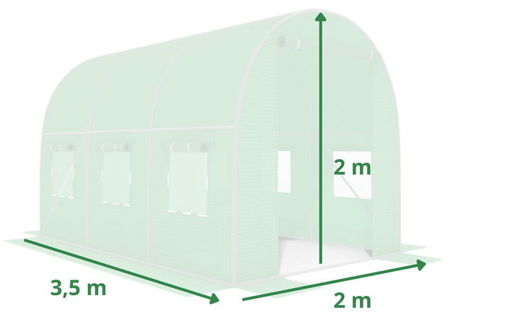 Пленка для теплицы 7 м²,армированная, плотность 140 г/м2, с UV-4 фильтром, Зеленая (Польша), No brand - Фото 5 Пленка для теплицы 7 м²,армированная, плотность 140 г/м2, с UV-4 фильтром, Зеленая (Польша), No brand - изображение 5