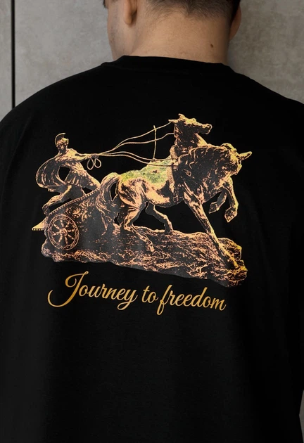 Футболка Staff freedom oversize XS чорний - Фото 3 Футболка Staff freedom oversize XS чорний - зображення 3