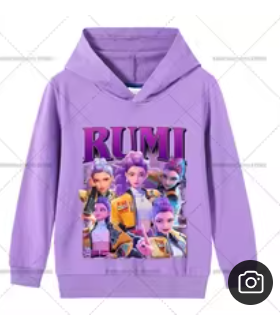 Худі для дівчаток пуловер RUMi Anime cosplay Кейпоп мисливці на демонів KPop Demon Hunters фіолет Зріст 160 - Фото 4 Худі для дівчаток пуловер RUMi Anime cosplay Кейпоп мисливці на демонів KPop Demon Hunters фіолет Зріст 160 - изображение 4