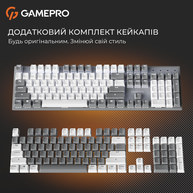 Дротова механічна клавіатура GamePro Genesis Metallic (MK144G) 100% Red switches - зображення 15