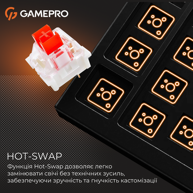 Дротова механічна клавіатура GamePro Genesis Metallic (MK144B) 100% Red switches - зображення 12