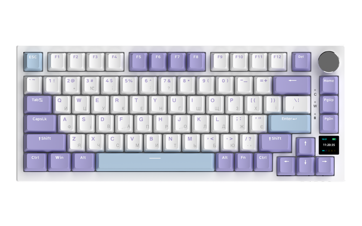 Беспроводная механическая клавиатура Ajazz AK820 PRO 75% Gift Switch White RGB (AK820PRO-G-PWB) - Фото 1 Беспроводная механическая клавиатура Ajazz AK820 PRO 75% Gift Switch White RGB (AK820PRO-G-PWB) - изображение 1