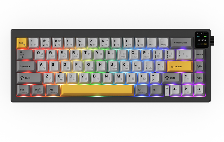 Беспроводная механическая клавиатура Ajazz AK650 Flying Fish Switch - Black (AK650-FF-BGY) - Фото 2 Беспроводная механическая клавиатура Ajazz AK650 Flying Fish Switch - Black (AK650-FF-BGY) - изображение 2