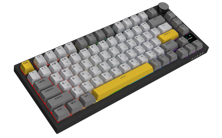 Беспроводная механическая клавиатура Ajazz AK820 PRO 75% Flying Fish Switch Black RGB (AK820PRO-FF-BGY) - изображение 3