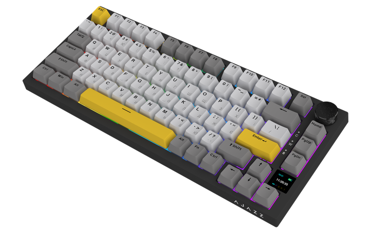 Беспроводная механическая клавиатура Ajazz AK820 PRO 75% Flying Fish Switch Black RGB (AK820PRO-FF-BGY) - изображение 4