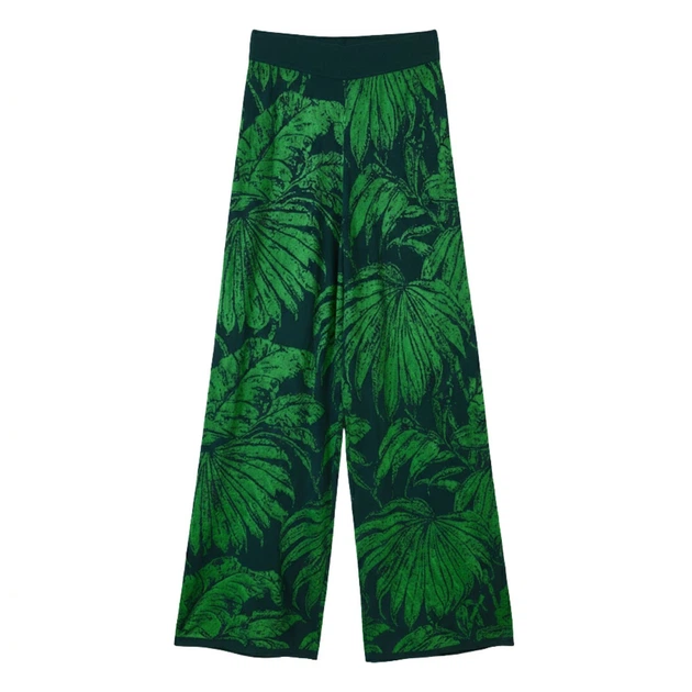 Жіночі трикотажні штани Desigual Danubio зеленого кольору XS 21WWPF01/4055 (XS) - изображение 2