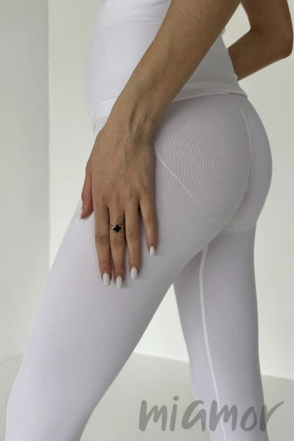 Леггинсы для беременных с эффектом пуш-ап InSecret Leggings Mama Push-Up White L/XL Белые - Фото 2 Леггинсы для беременных с эффектом пуш-ап InSecret Leggings Mama Push-Up White L/XL Белые - изображение 2