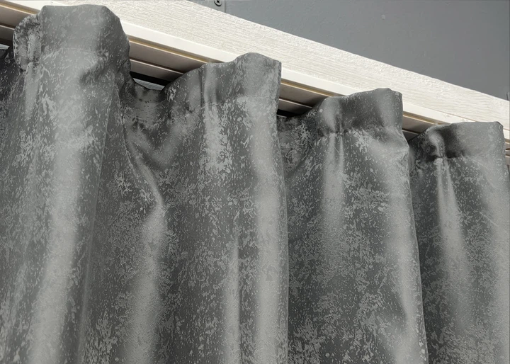 Комплект коротких штор VR-Textil Жаккард Мрамор Al1 № 1015ш Графитовый 130х170 см 2 шт (35-0208) - Фото 8 Комплект коротких штор VR-Textil Жаккард Мрамор Al1 № 1015ш Графитовый 130х170 см 2 шт (35-0208) - изображение 8