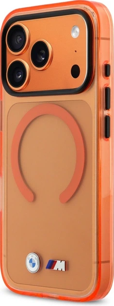 Etui plecki BMW M IML Metal Logos MagSafe do Apple iPhone 17 Pro Orange (BMHMP17L25HSMLK2O) - obraz 2