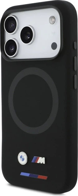 Etui plecki BMW M Silicon Logo MagSafe do Apple iPhone 17 Pro Black (BMHMP17L25SITBOK) - obraz 2