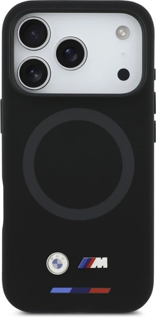 Etui plecki BMW M Silicon Logo MagSafe do Apple iPhone 17 Pro Black (BMHMP17L25SITBOK) - obraz 3
