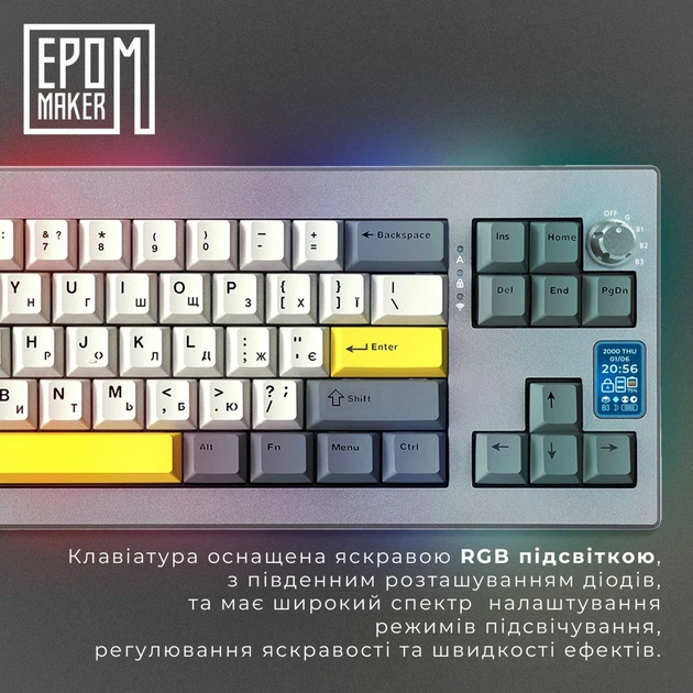Клавіатура Epomaker Shadow-X Flamingo Switch Black (SHX-B-F) [125687] - зображення 8
