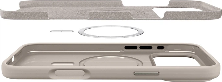 Etui plecki Spigen Silicone Fit MAG MagSafe do Apple iPhone 17 Pro Stone (ACS10337) - obraz 6