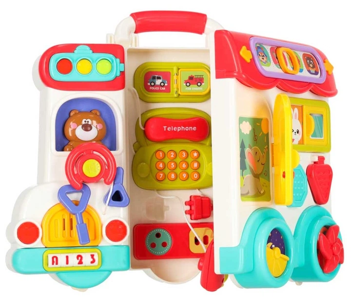 Маніпуляційна дошка Ikonka інтерактивна Автомобіль Світло Звук (KX2899) (5903039770089) - зображення 3