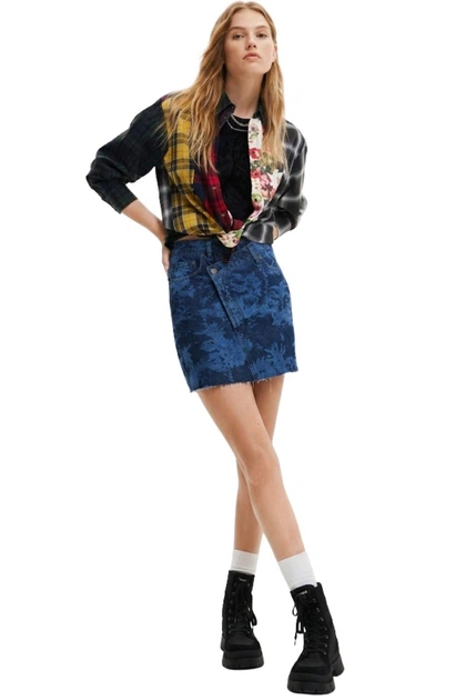 Жіноча джинсова міні-спідниця Florence від Desigual XL 22WWFD03/5161 (XL) - зображення 3