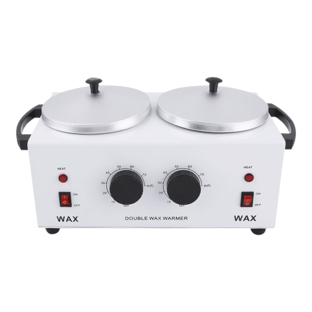 Воскоплав баночний подвійний металевий Wax Warmer Double білий, 2 по 400 мл - зображення 7