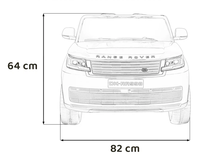 Samochód elektryczny dla dzieci Range Rover SUV Lift 2-osobowy Czarny (5903864956207) - obraz 7