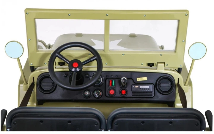 Samochód elektryczny dla dzieci Wojskowy Retro Strong 3-osobowy Matcha (5903864950069) - obraz 7