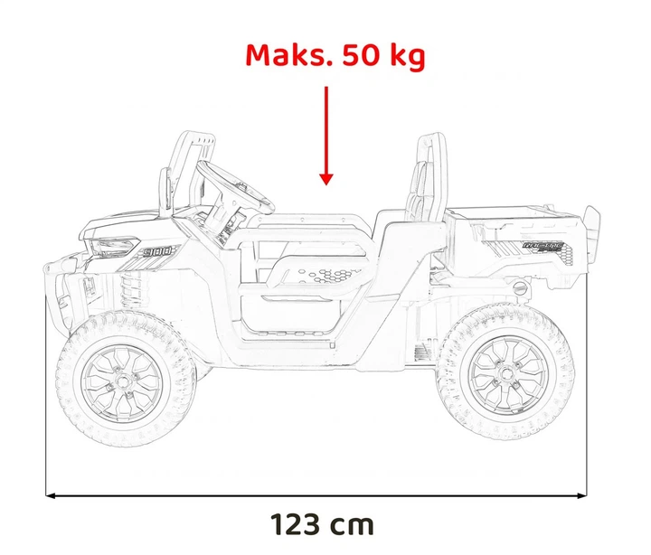 Samochód elektryczny dla dzieci Pick-Up Speed 900 1-osobowy Czarny (5903864956054) - obraz 8