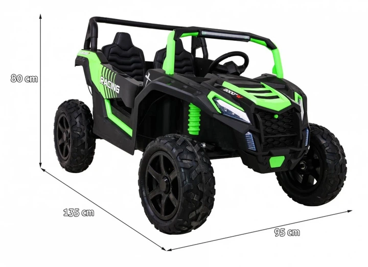 Samochód elektryczny dla dzieci Buggy ATV Strong Racing 2-osobowy Zielony (5903864914412) - obraz 6