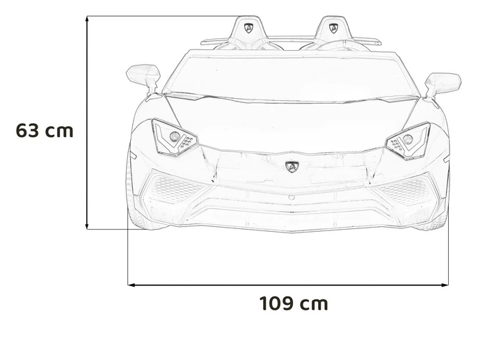 Samochód elektryczny dla dzieci Lamborghini Aventador SV 2-osobowy Szary (5903864940503) - obraz 7