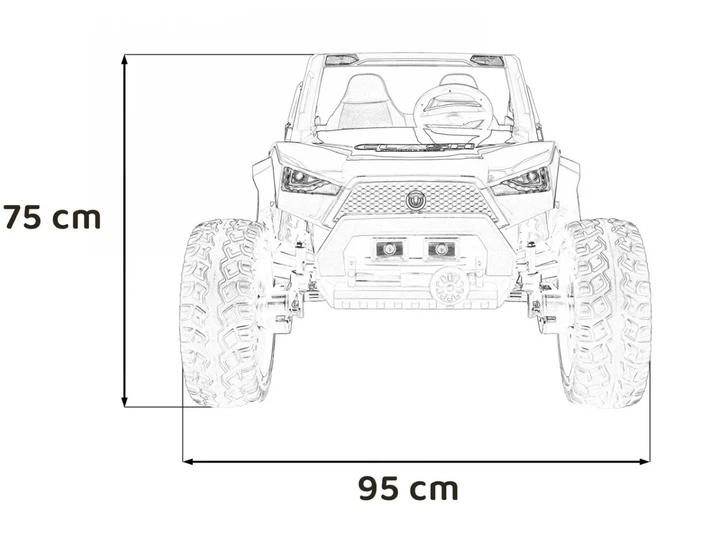 Samochód elektryczny dla dzieci Buggy Clash Strong 2-osobowy Czerwony (5903864955989) - obraz 6