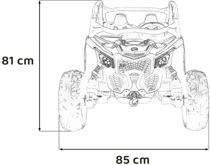 Samochód elektryczny dla dzieci Buggy Maverick Turbo RR 2-osobowy Niebiesko-szary (5903864960648) - obraz 6