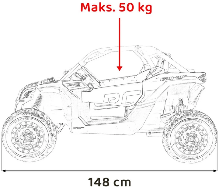 Samochód elektryczny dla dzieci Buggy Maverick Turbo RR Strong 2-osobowy Różowy (5903864983661) - obraz 7