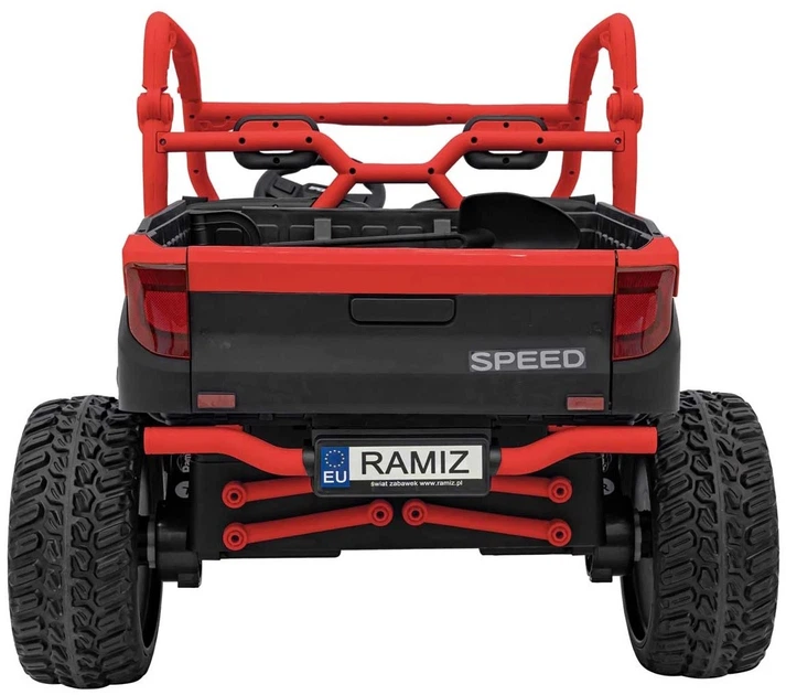 Samochód elektryczny dla dzieci Farmer Truck UTV Racing 2-osobowy Czerwony (5903864944075) - obraz 4