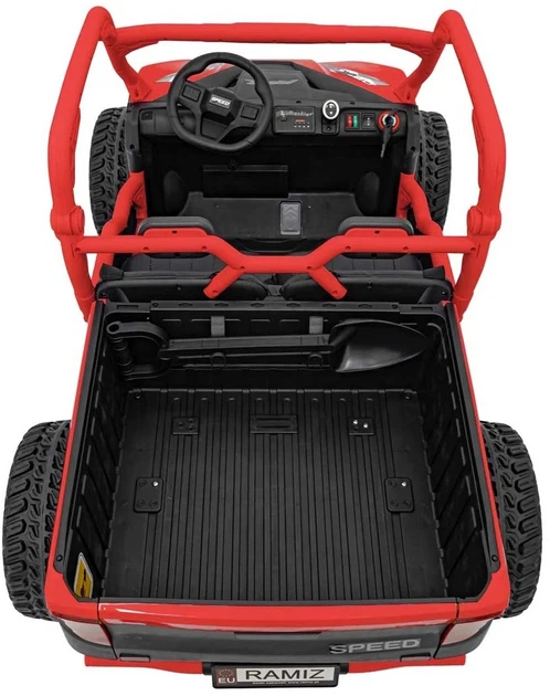 Samochód elektryczny dla dzieci Farmer Truck UTV Racing 2-osobowy Czerwony (5903864944075) - obraz 5