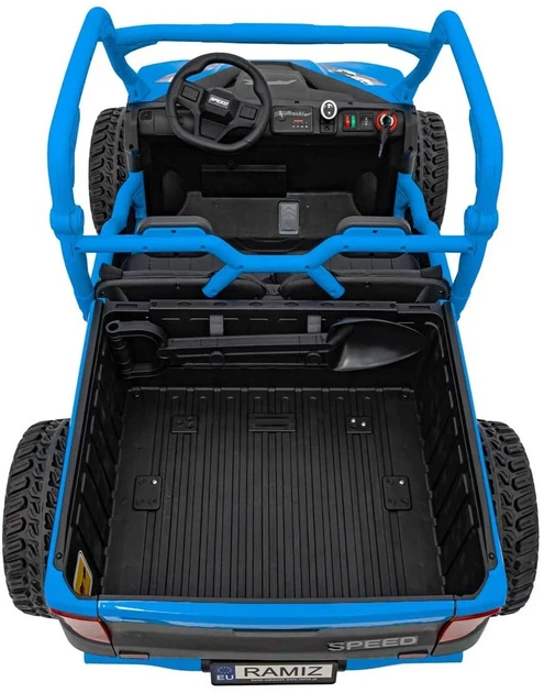 Samochód elektryczny dla dzieci Farmer Truck UTV Racing 2-osobowy Niebieski (5903864944068) - obraz 5