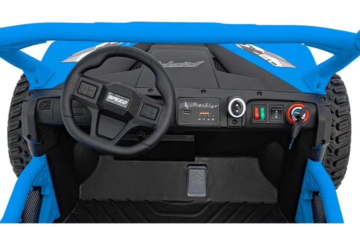 Samochód elektryczny dla dzieci Farmer Truck UTV Racing 2-osobowy Niebieski (5903864944068) - obraz 7