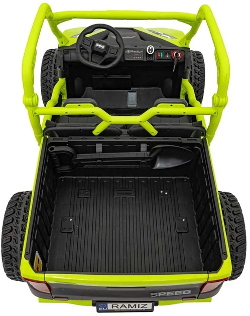 Samochód elektryczny dla dzieci Farmer Truck UTV Racing 2-osobowy Zielony (5903864944051) - obraz 5