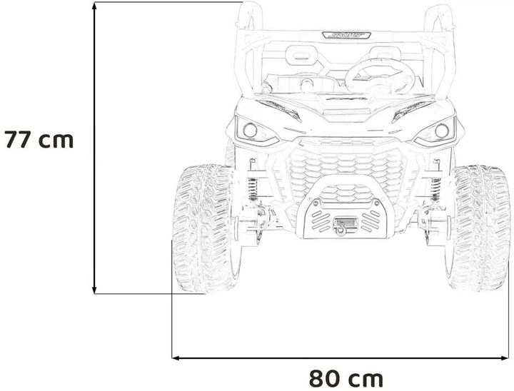 Samochód elektryczny dla dzieci Farmer Truck UTV Racing 2-osobowy Niebieski (5903864944068) - obraz 9