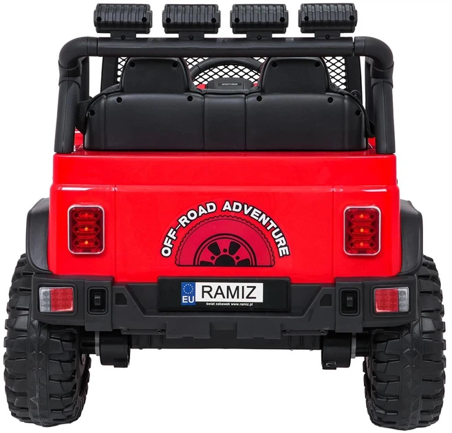 Samochód elektryczny dla dzieci Jeep Beast 1-osobowy Czerwony (5903864960037) - obraz 4