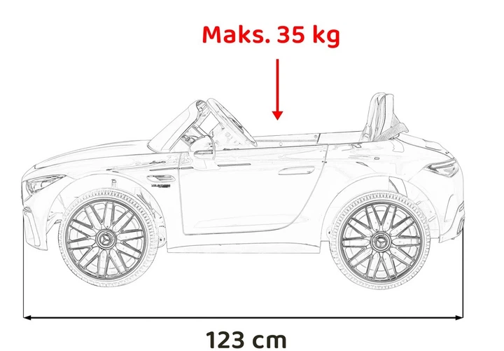 Samochód elektryczny dla dzieci Mercedes-Benz AMG SL63 1-osobowy Czarny (5903864940442) - obraz 7
