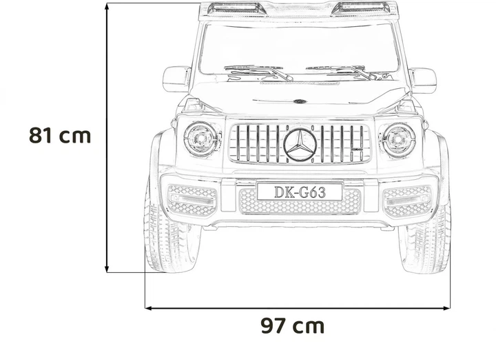 Samochód elektryczny dla dzieci Mercedes-Benz G63 AMG XXL 2-osobowy Czarny (5903864942545) - obraz 6