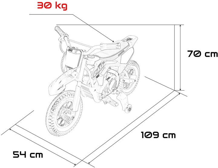 Motor elektryczny dla dzieci Honda CFR450R 1-osobowy Czerwony (5903864960273) - obraz 6