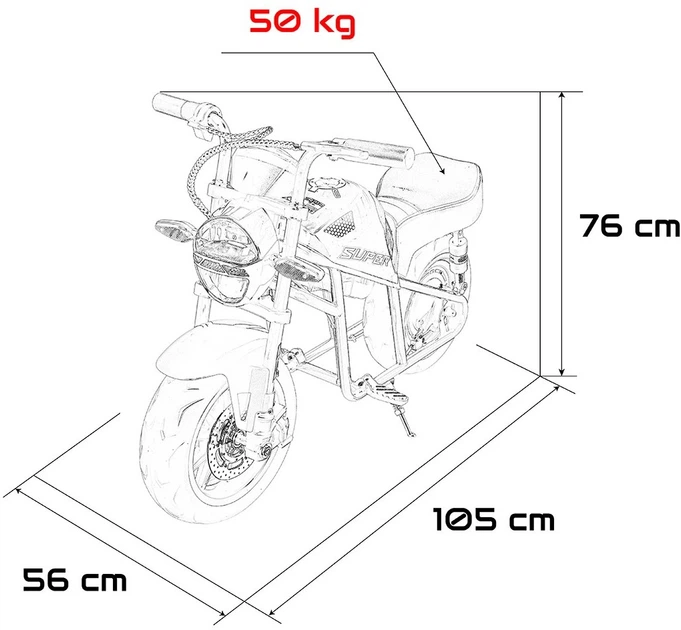 Motor elektryczny dla dzieci Supermoto 1-osobowy Różowy (5903864960891) - obraz 6